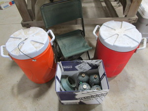 Coleman stove, folding camping stoo...