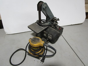 Delta 1 belt sander and DeWalt pal...
