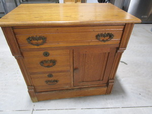 Vintage commode, quarter sawn oak, ...