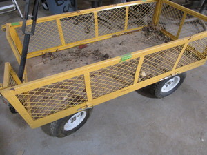 Garden wagon, metal mesh style...