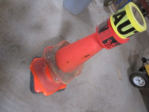 Orange traffic cones, caution tape...