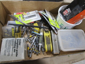 Driver bits, DeWalt bag...