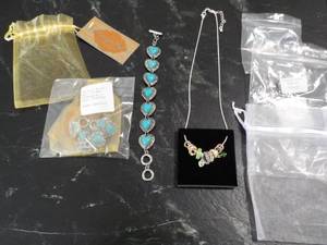 lot 91 image: 2 Canyon Blue Turquoise Bracelets a...