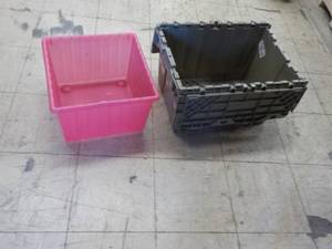 lot 33 image: Locking Tote and Plastic Storage...