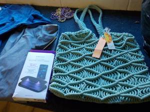 lot 133 image: Woven Bag, Clothes, Watches and mor...