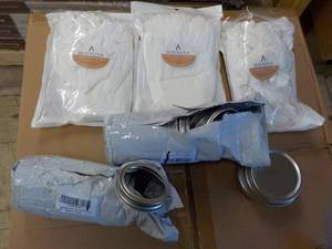 lot 230 image: Canning Lids and Cotton Gloves...