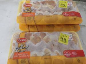lot 295 image: 3 Frozen pkgs Tyson Chicken Drumsti...