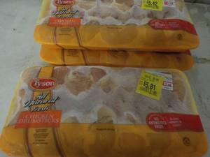 lot 296 image: 3 Frozen pkgs Tyson Chicken Drumsti...
