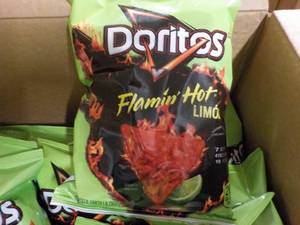 lot 304 image: 3 Cases Doritos Flamin Hot Limon Ch...