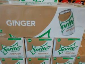 lot 308 image: 4 - 12 pkg Sprite Ginger Zero Sugar...