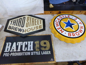 2 Metal Beer Signs