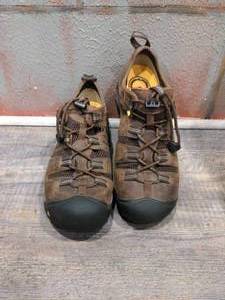 lot 10 image: KEEN  Detroit Soft Toe Leather Hiking Low Shoes Brown Size 14D