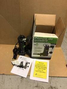 lot 68 image: ECO FLO 12 HP Cast Iron Submersible Sump Pump with Vertical Switch&nbspCustomer Returns See Picutres