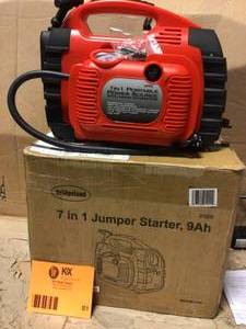 lot 81 image: 12-VoltUSB Power 7-in-1 Portable Power Station, Jump Starter, Air Compressor, Manual Generator, Battery Charger&nbspCustomer Returns See Picutres