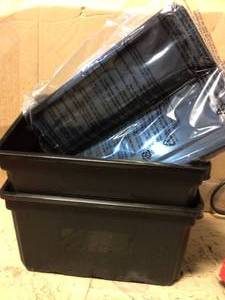 lot 87 image: 14 in. Outrigger Tool Storage Utility Cart Bin&nbspCustomer Returns See Picutres
