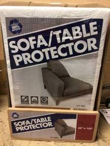 lot 91 image: Pratt Retail Specialties 55 in. W x 135 in. L Sofa or Table Protector 8 Pack&nbspCustomer Returns See Picutres