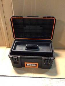 lot 13 image: RIDGID 22 in. Pro Tool Box, Black &nbspCustomer Returns See Picutres