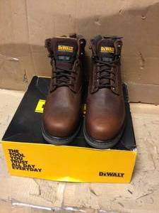 lot 16 image: DEWALT Mens Axle Waterproof 6 Inch Work Boots - Steel Toe - Walnut Pitstop Size 10.5(W)&nbspCustomer Returns See Picutres