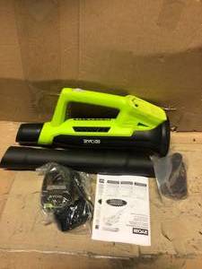 lot 17 image: RYOBI Reconditioned ONE 90 MPH 200 CFM 18-Volt Lithium-Ion Cordless Leaf Blower - 2.0 Ah Battery and Charger Included