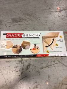 lot 25 image: The Quick Bench 4 ft. Folding Workbench UV Finish&nbspCustomer Returns See Picutres