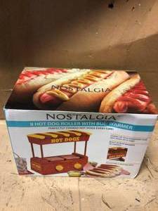 lot 37 image: Nostalgia Red 8-Hot Dog Roller and 6-Bun Warmer&nbspCustomer Returns See Picutres