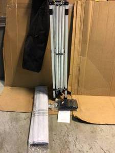 lot 58 image: LAUREL CANYON 10 ft. x 10 ft. White Instant Canopy Pop-Up Tent Adjustable Legs&nbspCustomer Returns See Picutres