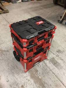 lot 108 image: PACKOUT Modular Tool Box Storage System with Compact Tool Box by Milwaukee Customer Returns See Pictures