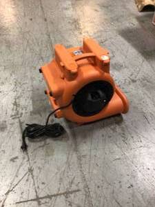 lot 111 image: 1625 CFM Blower Fan Air Mover with Handle and Wheels by RIDGID Customer Returns See Pictures