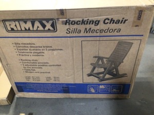 Inval Rimax White Plastic Rocking Chair