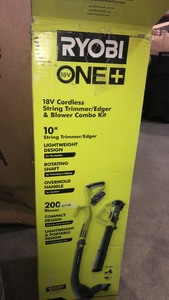 RYOBI ONE 18V Cordless String TrimmerEdger and BlowerSweeper Combo Kit with 2.0 Ah Battery and Charger