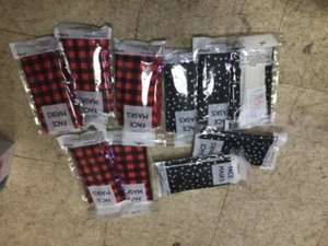 Unbranded Planet Earth Disposable Adult Face Mask, BlackRed Check (50-Pack)
