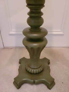 lot 2 image: Painted Wood Plant Stand