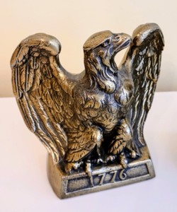 lot 31 image: Brass Eagle Bookends