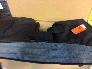 lot 15 image: Husky 2-Bag 10-Pocket Black Contractors Work Tool Belt Customer Returns See Pictures