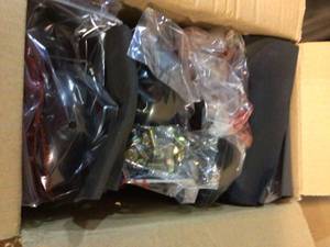 lot 16 image: Husky 4 in. Black Caster Kit for Regular Duty Welded Steel Garage Base Cabinets Customer Returns See Pictures