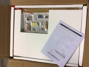 lot 46 image: Elegant Home Fashions Simon 20 in. W x 24 in. H x 7 in. D Bathroom Storage Wall Cabinet with 2 Shutter Doors in White Customer Returns See Pictures