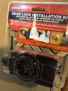 lot 55 image: Carbon Steel Door Lock and Deadbolt Installation Kit for Wood Doors Customer Returns See Pictures