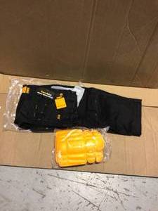 lot 81 image: DEWALT ProTradesman Combo Mens 30 in. W x 31 in. L Black PolyesterCottonElastane Stretch Work Pant with Knee Pad Customer Returns See Pictures