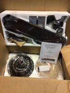 lot 100 image: Hampton Bay Asbury 60 in. LED Indoor Oil Rubbed Bronze Ceiling Fan with Light Kit and Remote Control Customer Returns See Pictures