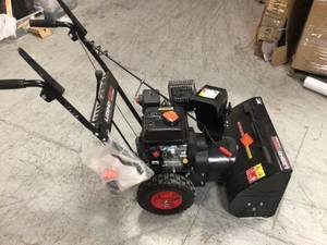 lot 105 image: 22 in. Two-Stage Gas Snow Blower with Recoil Start by Legend Force Customer Returns See Pictures