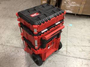 lot 107 image: PACKOUT 22 in. Modular Tool Box Storage System by Milwaukee slight Damaged See Pictures