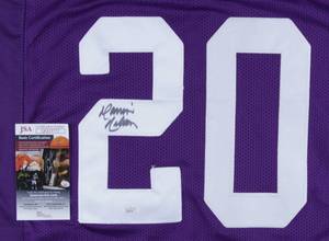 lot 10 image: Minnesota Vikings Darrin Nelson Signed Purple Pro Style Jersey JSA COA