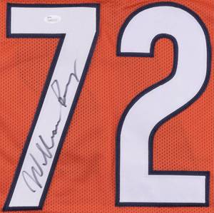 lot 13 image: Chicago Bears William Refrigerator Perry Signed Orange Pro Style Jersey JSA COA