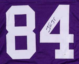 lot 6 image: Minnesota Vikings Irv Smith JR Signed Purple Pro Style Jersey JSA COA