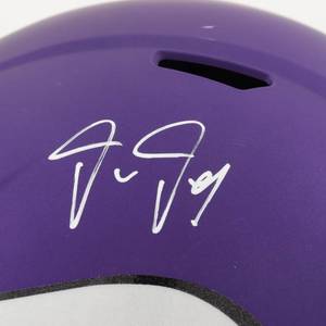 lot 4A image: Minnesota Vikings Justin Jefferson Signed Riddell Replica Full-Sized Speed Helmet JSA COA
