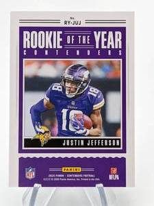 lot 123 image: Justin Jefferson Contenders Rookie of the Year Football Rookie Card