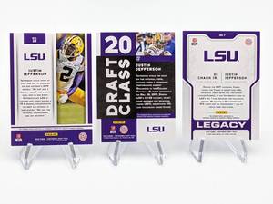 lot 117 image: (3) Justin Jefferson 2020 Rookie College LSU Football Cards