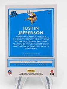 lot 119 image: Justin Jefferson Donruss Rated Rookie Football Card