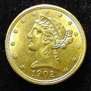 1902-S $5 Liberty Gold Half Eagle
