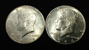 2 90% Silver Kennedy Half Dollars